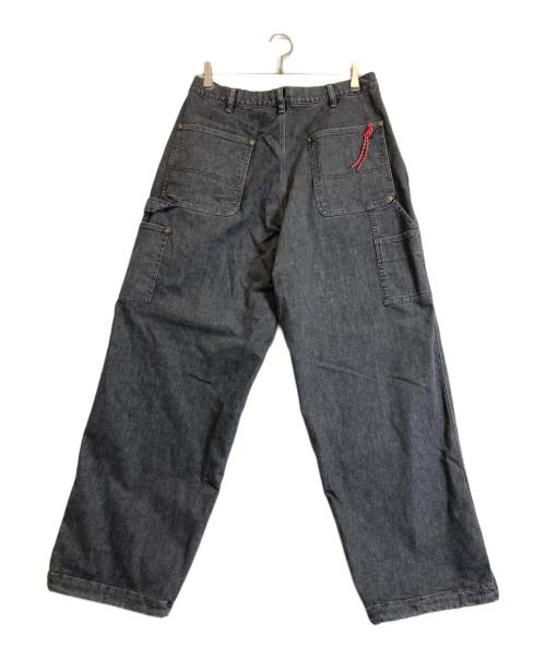 BEAMS JAPAN（ビームスジャパン）BEAMS JAPAN (ビームスジャパン) モンスター ストレッチ デニムペインターパンツ ブラック サイズ:Lの古着・服飾アイテム