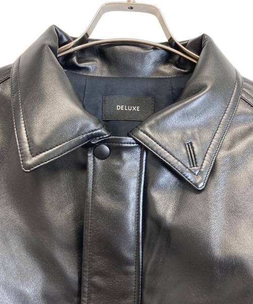 DELUXE（デラックス）Deluxe (デラックス) ビーガンレザージャケット ブラック サイズ:Lの古着・服飾アイテム