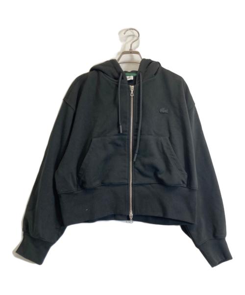 LACOSTE（ラコステ）LACOSTE (ラコステ) 裏パイルクロップドジップフーディ ブラック サイズ:40の古着・服飾アイテム