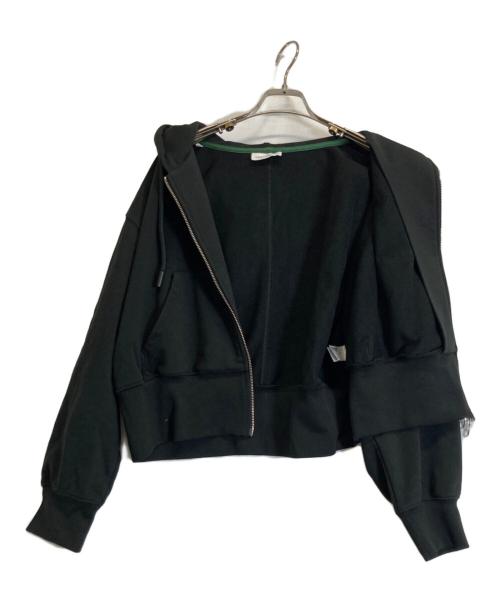 LACOSTE（ラコステ）LACOSTE (ラコステ) 裏パイルクロップドジップフーディ ブラック サイズ:40の古着・服飾アイテム