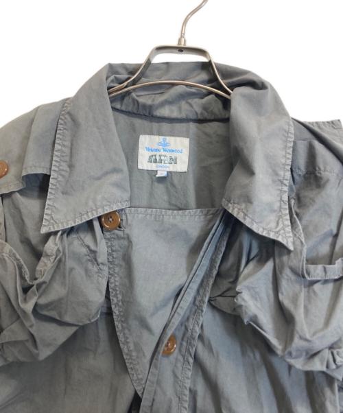Vivienne Westwood man（ヴィヴィアン ウェストウッド マン）Vivienne Westwood man (ヴィヴィアン ウェストウッド マン) 変形シャツ グレー サイズ:2の古着・服飾アイテム