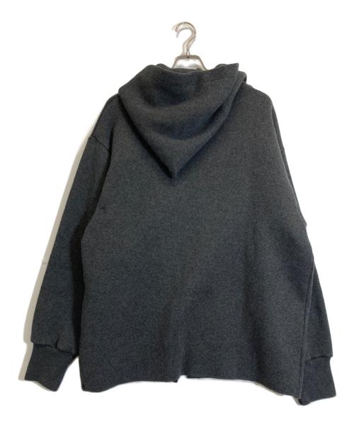 POSTELEGANT（ポステレガント）POSTELEGANT (ポステレガント) COTTON CASHMERE KNIT HOODIE グレー サイズ:Lの古着・服飾アイテム