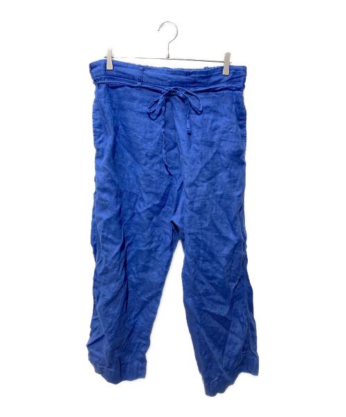 CAHLUMN（カウラム）CAHLUMN (カウラム) リネンパンツ ブルー サイズ:XXLの古着・服飾アイテム