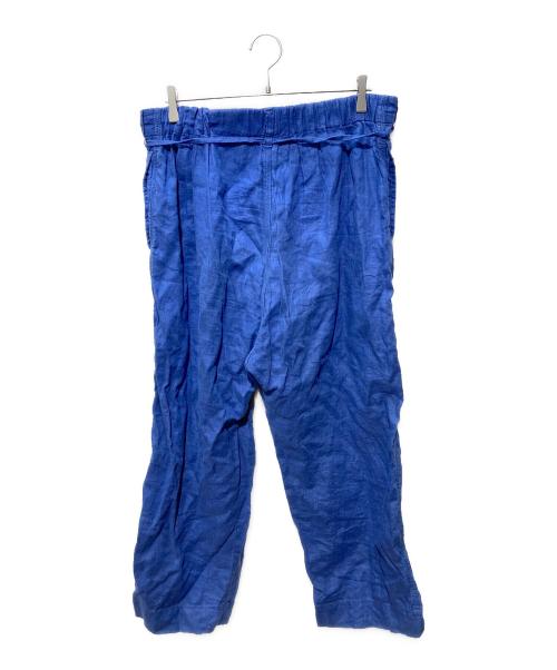 CAHLUMN（カウラム）CAHLUMN (カウラム) リネンパンツ ブルー サイズ:XXLの古着・服飾アイテム