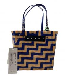MARNI（マルニ）の古着「ピクニックバッグ」｜ブルー×ベージュ