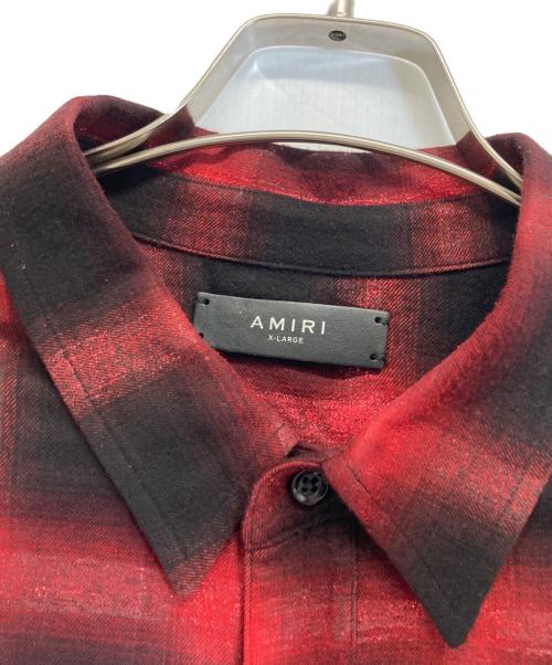 AMIRI（アミリ）AMIRI (アミリ) チェックシャツ レッド サイズ:XLの古着・服飾アイテム