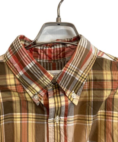 CIOTA（シオタ）CIOTA (シオタ) スビンポプリンマドラスチェックB.Dシャツ ブラウン サイズ:5の古着・服飾アイテム