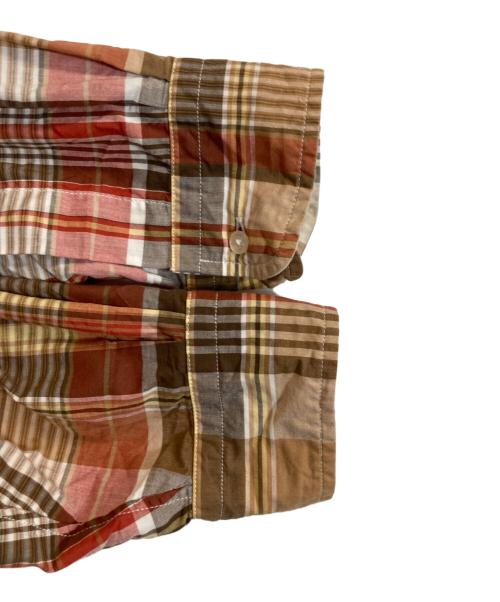 CIOTA（シオタ）CIOTA (シオタ) スビンポプリンマドラスチェックB.Dシャツ ブラウン サイズ:5の古着・服飾アイテム