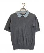 JOHN SMEDLEYジョンスメドレー）の古着「ニットポロシャツ」｜グレー