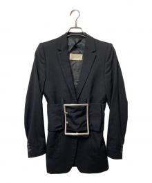 Maison Margiela（メゾンマルジェラ）の古着「Wool Jacket With Oversized Belt」｜ブラック