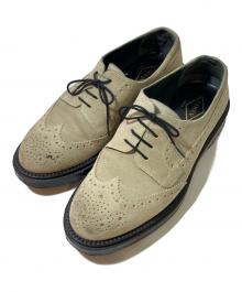 ADIEV（アデュー）の古着「スウェードウイングチップレザーシューズ」｜ベージュ