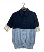 DOLCE & GABBANAドルチェ＆ガッバーナ）の古着「半袖ニット」｜ネイビー