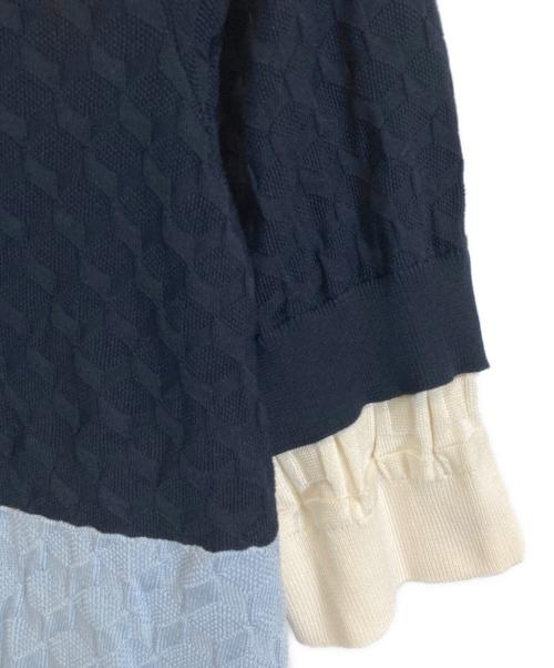 DOLCE & GABBANA（ドルチェ＆ガッバーナ）DOLCE & GABBANA (ドルチェ＆ガッバーナ) 半袖ニット ネイビー サイズ:Fの古着・服飾アイテム