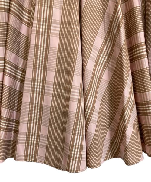 AMI PARIS（アミ パリス）AMI PARIS (アミ パリス) チェック柄スカート ピンク サイズ:36の古着・服飾アイテム