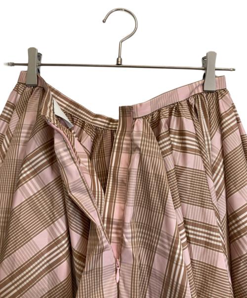 AMI PARIS（アミ パリス）AMI PARIS (アミ パリス) チェック柄スカート ピンク サイズ:36の古着・服飾アイテム