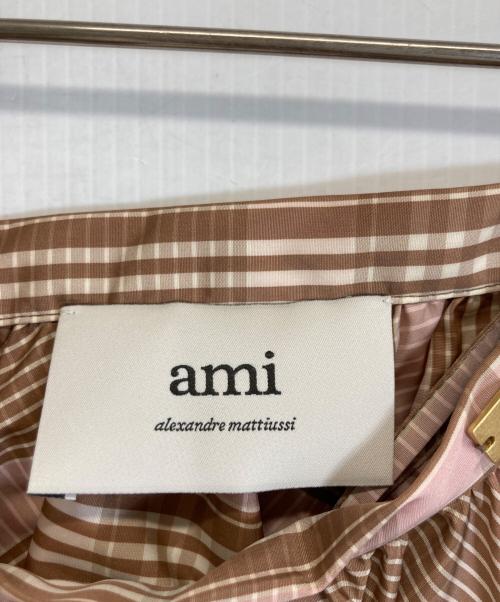 AMI PARIS（アミ パリス）AMI PARIS (アミ パリス) チェック柄スカート ピンク サイズ:36の古着・服飾アイテム