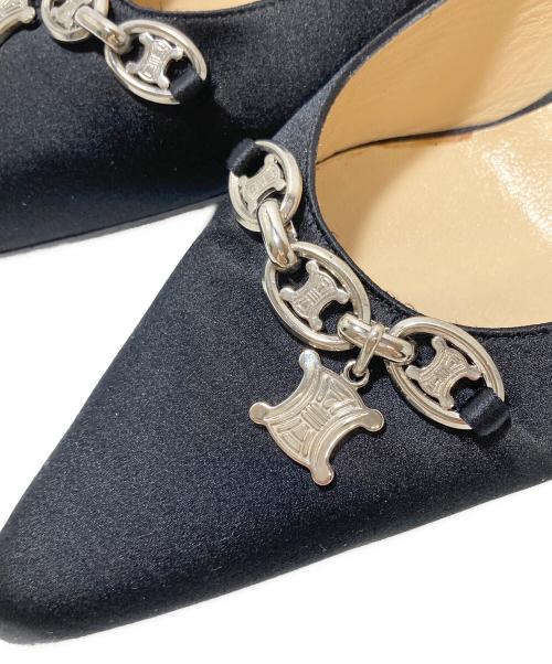 CELINE（セリーヌ）CELINE (セリーヌ) マカダム チェーンミュール ブラック サイズ:39の古着・服飾アイテム