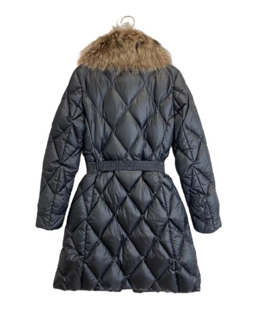 COACH（コーチ）COACH (コーチ) ラクーンファー付ベルテッドダウンコート ブラック サイズ:XSの古着・服飾アイテム