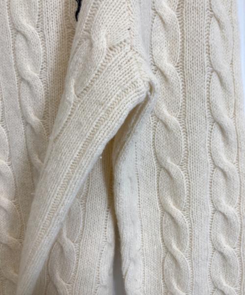 POLO RALPH LAUREN（ポロ・ラルフローレン）POLO RALPH LAUREN (ポロ・ラルフローレン) カシミヤ混ケーブルニット ホワイト サイズ:XSの古着・服飾アイテム