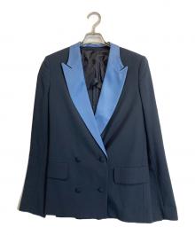 Acne studios（アクネ ストゥディオス）の古着「バイカラーテーラードジャケット」｜ブラック