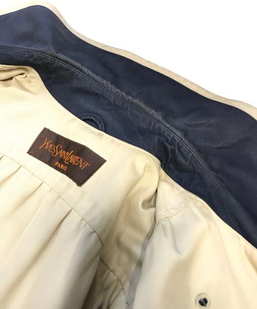 Yves Saint Laurent（イヴサンローラン）Yves Saint Laurent (イヴサンローラン) バイカラーコート ネイビー サイズ:Mの古着・服飾アイテム