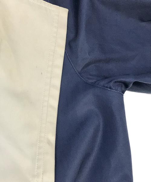 Yves Saint Laurent（イヴサンローラン）Yves Saint Laurent (イヴサンローラン) バイカラーコート ネイビー サイズ:Mの古着・服飾アイテム