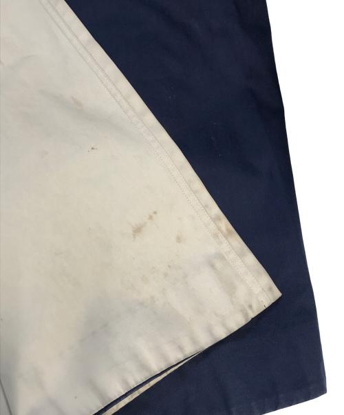 Yves Saint Laurent（イヴサンローラン）Yves Saint Laurent (イヴサンローラン) バイカラーコート ネイビー サイズ:Mの古着・服飾アイテム