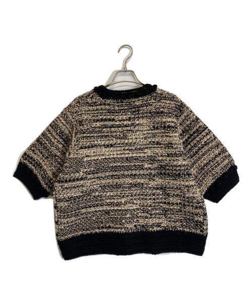 CLANE（クラネ）CLANE (クラネ) DOT LINE HALF SLEEVE KNIT CARDIGAN ブラック サイズ:2の古着・服飾アイテム