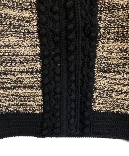 CLANE（クラネ）CLANE (クラネ) DOT LINE HALF SLEEVE KNIT CARDIGAN ブラック サイズ:2の古着・服飾アイテム