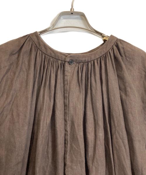 YAECA（ヤエカ）YAECA (ヤエカ) リネンワンピース ブラウン サイズ:Sの古着・服飾アイテム