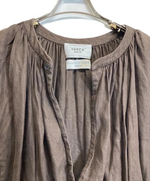 YAECA（ヤエカ）YAECA (ヤエカ) リネンワンピース ブラウン サイズ:Sの古着・服飾アイテム
