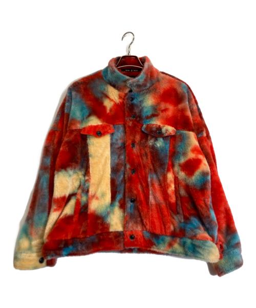 NO ID.（ノーアイディー）NO ID. (ノーアイディー) フリースBIG-Gジャン レッド サイズ:Fの古着・服飾アイテム