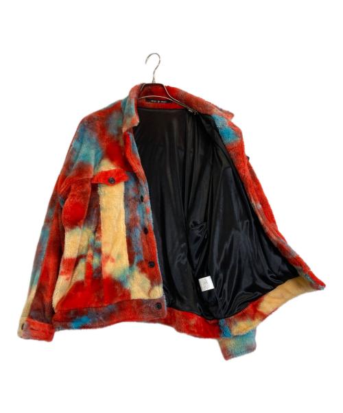 NO ID.（ノーアイディー）NO ID. (ノーアイディー) フリースBIG-Gジャン レッド サイズ:Fの古着・服飾アイテム