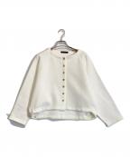 TOMORROW LANDトゥモローランド）の古着「フレンチテリークルーネックジャケット」｜ホワイト