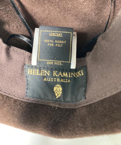 HELEN KAMINSKI（ヘレンカミンスキー）HELEN KAMINSKI (ヘレンカミンスキー) ウールハット ブラウン サイズ:ONE SIZEの古着・服飾アイテム