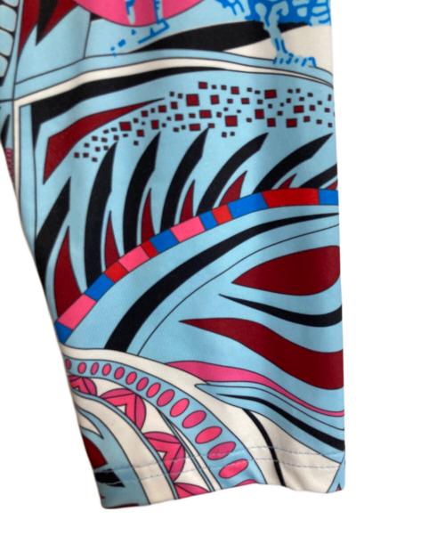 Emilio Pucci（エミリオ プッチ）Emilio Pucci (エミリオ プッチ) シルクワンピース ブルー サイズ:40の古着・服飾アイテム