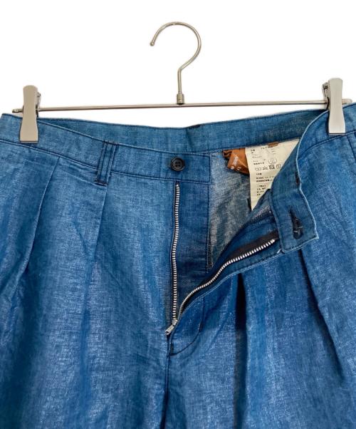 tricot COMME des GARCONS（トリココムデギャルソン）tricot COMME des GARCONS (トリココムデギャルソン) ラメコーティングデニムパンツ インディゴ サイズ:Mの古着・服飾アイテム