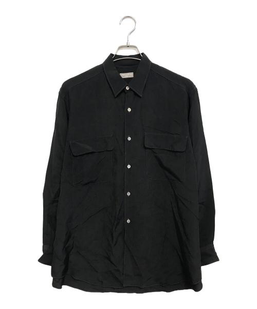 COMME des GARCONS HOMME（コムデギャルソン オム）COMME des GARCONS HOMME (コムデギャルソン オム) サテンシャツ ブラック サイズ:表記なしの古着・服飾アイテム