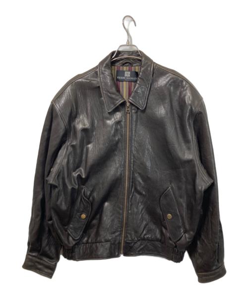 PIERRE BALMAIN（ピエール バルマン）PIERRE BALMAIN (ピエール バルマン) レザージャケット ブラウン サイズ:Lの古着・服飾アイテム