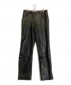 HARLEY-DAVIDSONハーレーダビッドソン）の古着「カウレザーパンツ」｜ブラック