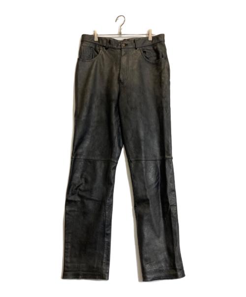 HARLEY-DAVIDSON（ハーレーダビッドソン）HARLEY-DAVIDSON (ハーレーダビッドソン) カウレザーパンツ ブラック サイズ:-の古着・服飾アイテム