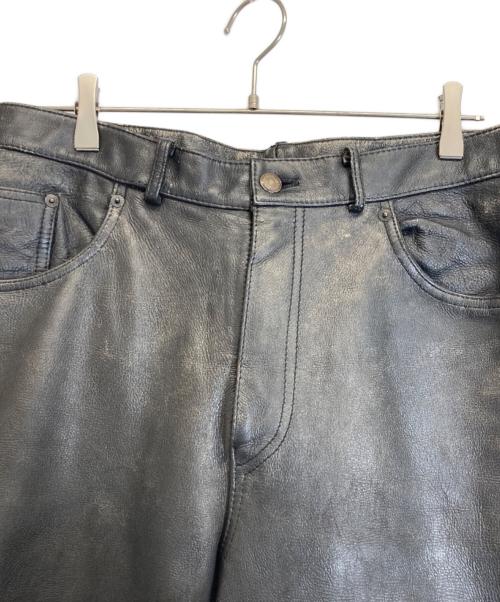 HARLEY-DAVIDSON（ハーレーダビッドソン）HARLEY-DAVIDSON (ハーレーダビッドソン) カウレザーパンツ ブラック サイズ:-の古着・服飾アイテム