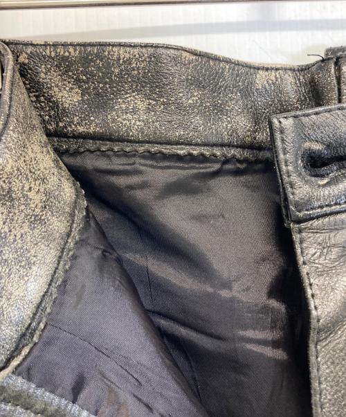 HARLEY-DAVIDSON（ハーレーダビッドソン）HARLEY-DAVIDSON (ハーレーダビッドソン) カウレザーパンツ ブラック サイズ:-の古着・服飾アイテム