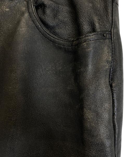 HARLEY-DAVIDSON（ハーレーダビッドソン）HARLEY-DAVIDSON (ハーレーダビッドソン) カウレザーパンツ ブラック サイズ:-の古着・服飾アイテム