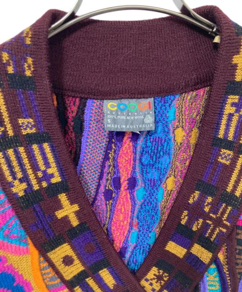 Coogi（クージー）Coogi (クージー) Nネック3Dニット マルチカラー サイズ:Sの古着・服飾アイテム