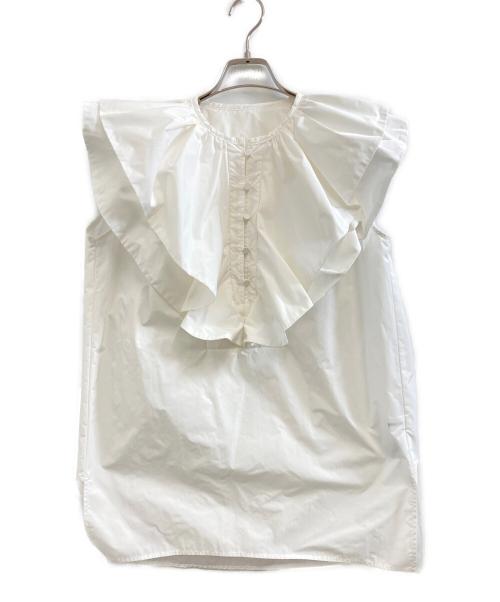 machatt（マチャット）machatt (マチャット) メモリーラッフルブラウス　M21S-11 ホワイト サイズ:FREEの古着・服飾アイテム