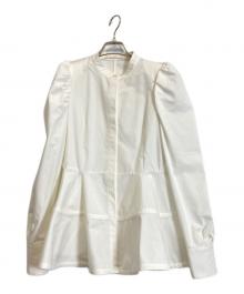 cygne（シーニュ）の古着「ペプラムシャツ」｜ホワイト