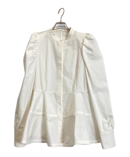 cygne（シーニュ）cygne (シーニュ) ペプラムシャツ ホワイト サイズ:1の古着・服飾アイテム