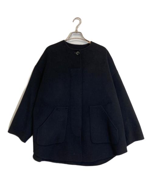 FRAMeWORK（フレームワーク）FRAMeWORK (フレームワーク) ハミルトンリバークルーネックコート ブラック サイズ:34の古着・服飾アイテム