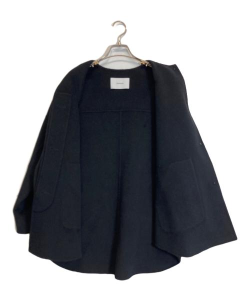 FRAMeWORK（フレームワーク）FRAMeWORK (フレームワーク) ハミルトンリバークルーネックコート ブラック サイズ:34の古着・服飾アイテム